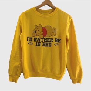 Vintage Disney Winnie the Pooh yellow crew neck sweatshirt